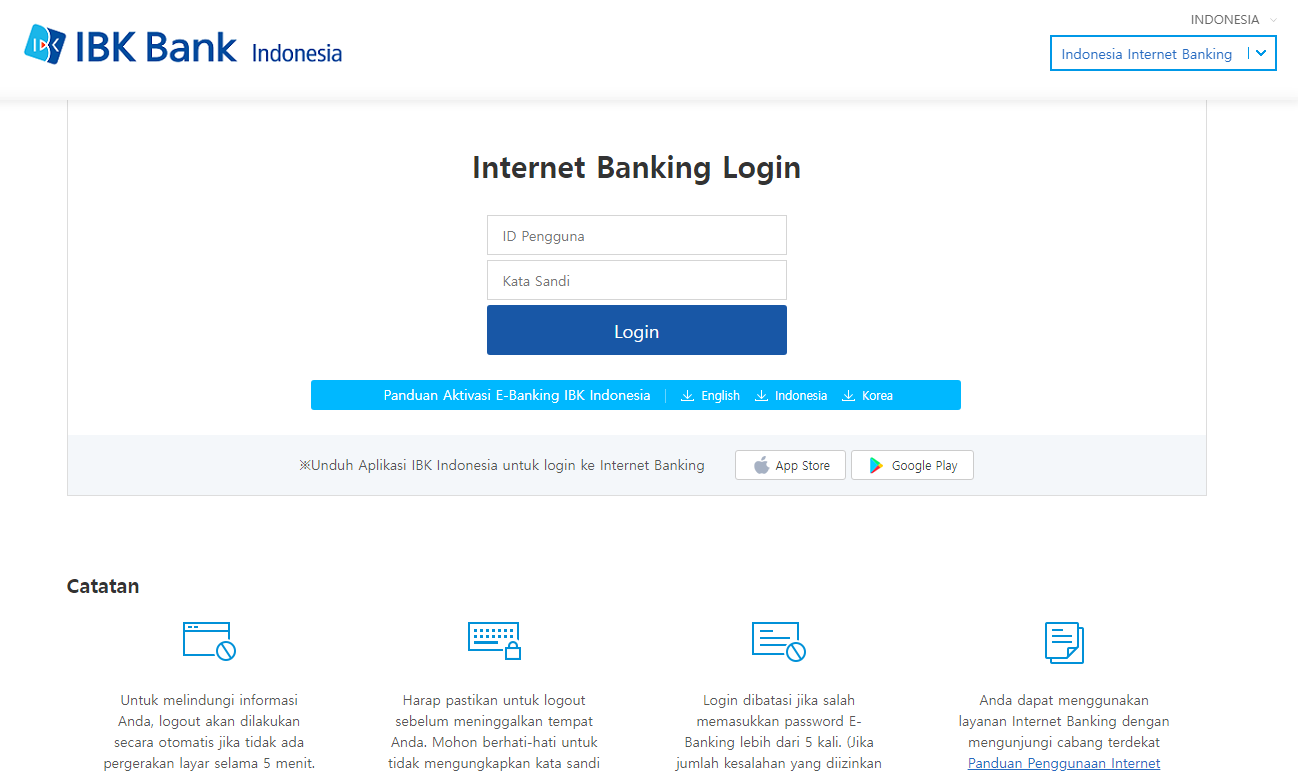 Cara Daftar Internet Banking Bank IBK Indonesia